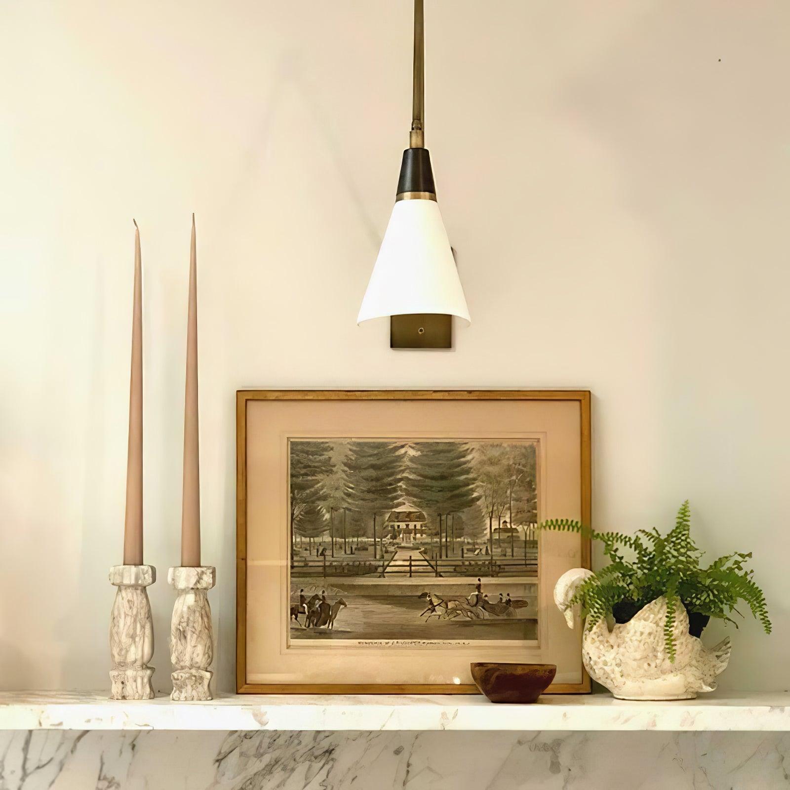 Lindsay Vintage Industrial Glass Wall Lamp