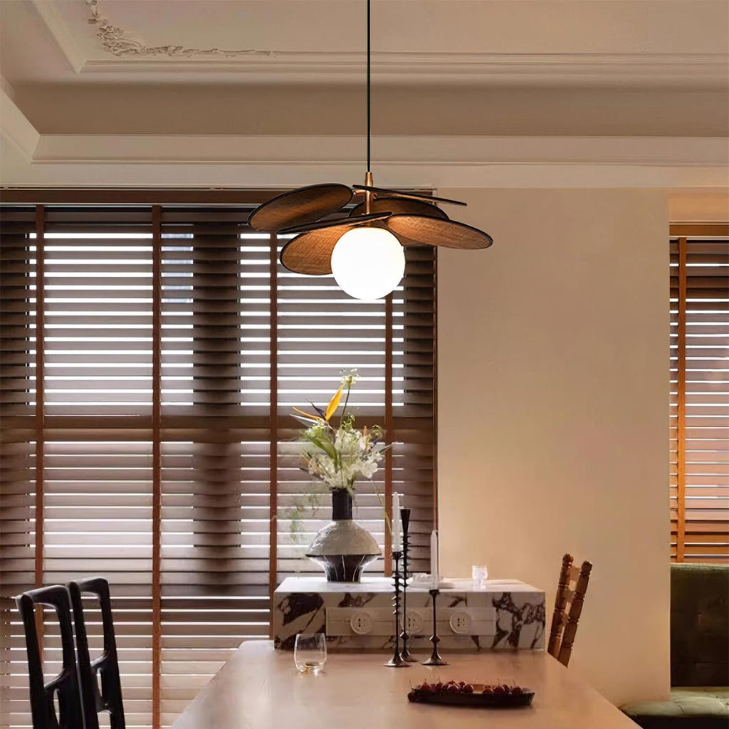 Florin Wooden Petal Pendant Light