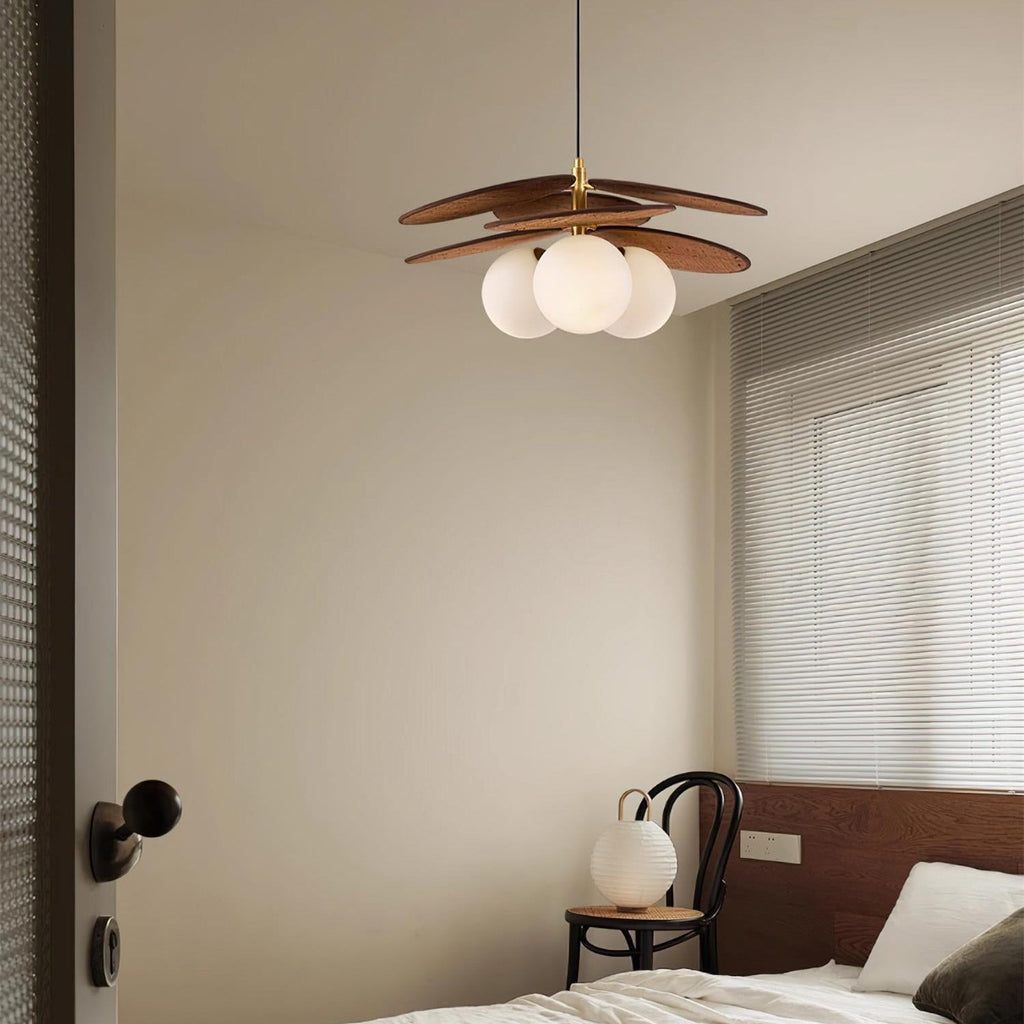 Florin Wooden Petal Pendant Light