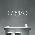 Arisha Curved & Linear Semi Flush Mount Ceiling Light