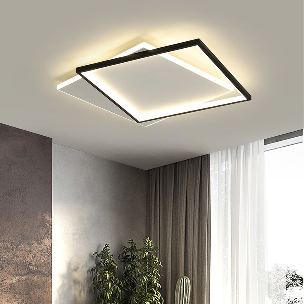 Arisha Modern Square Round Flush Mount Ceiling Light