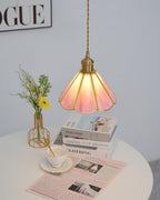 Lione Pink Stained Glass Pendant Light