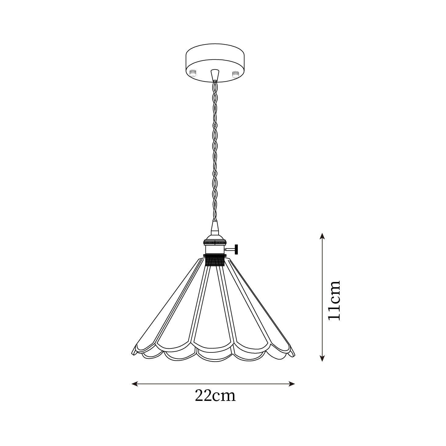 Lione Pink Stained Glass Pendant Light