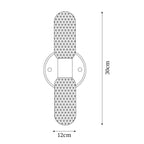 Evania Brass and Textured Glass Double Light Wall Sconce