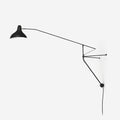 Wall Lamp Adjustable Black Swing-Arm Shade Industrial
