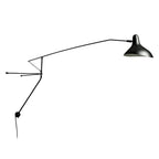 Wall Lamp Adjustable Black Swing-Arm Shade Industrial