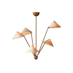 Avlorisra Vintage Industrial Brass Fabric Chandelier