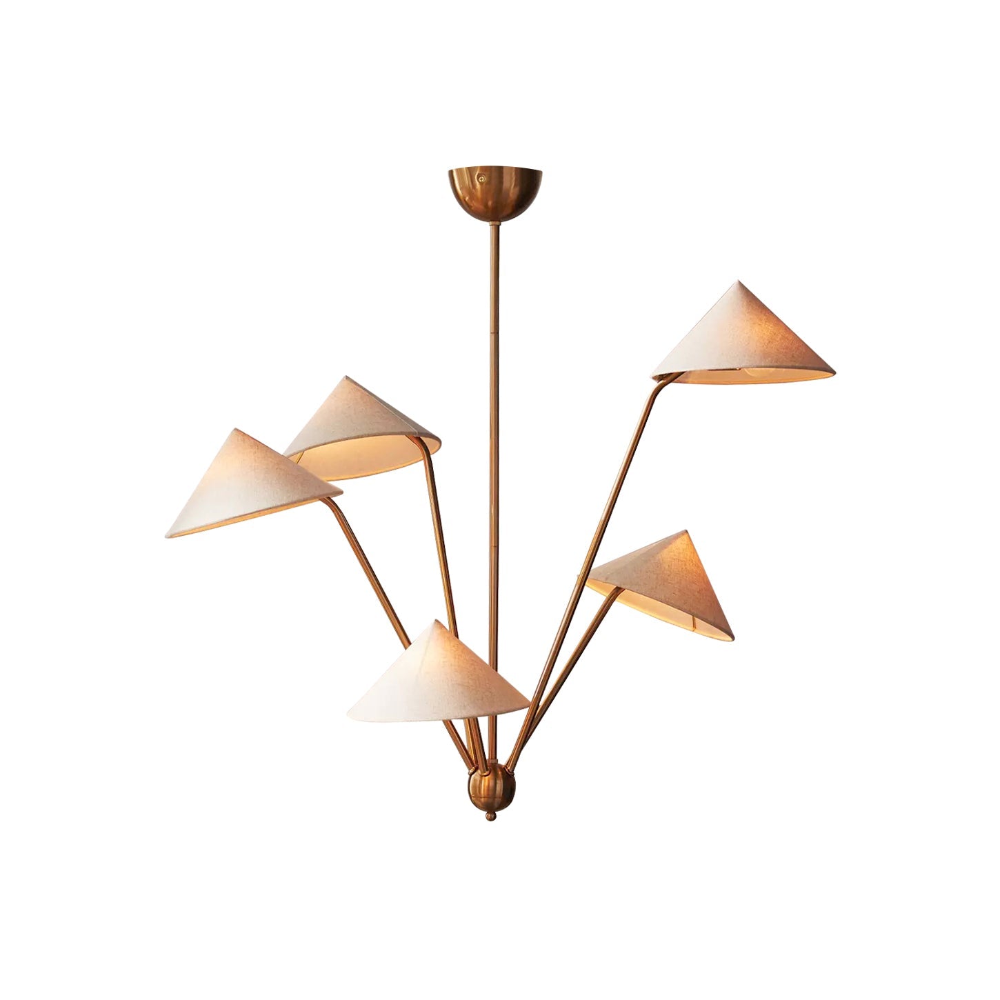 Avlorisra Vintage Industrial Brass Fabric Chandelier