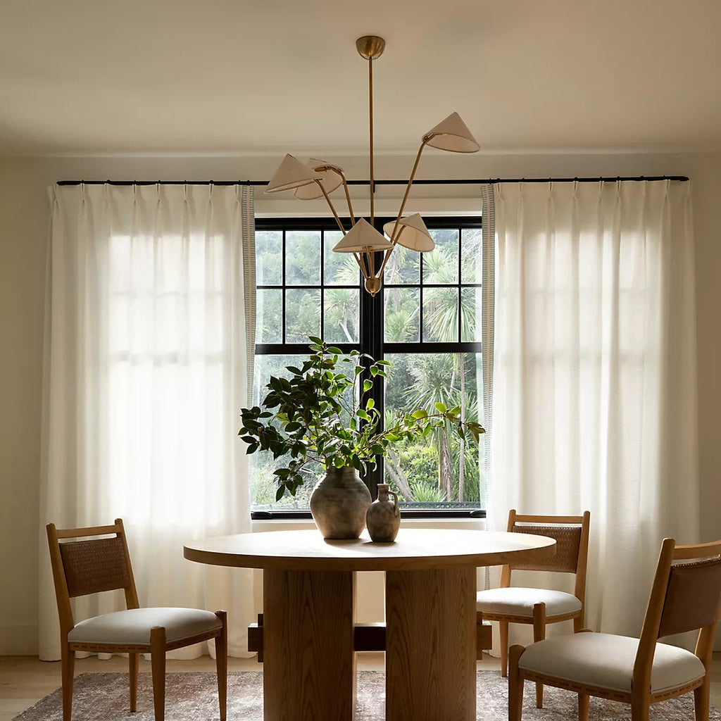 Avlorisra Vintage Industrial Brass Fabric Chandelier