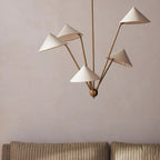 Avlorisra Vintage Industrial Brass Fabric Chandelier