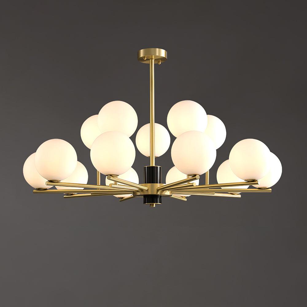 Covynel Mid-Century Brass Chandelier