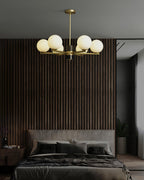 Covynel Mid-Century Brass Chandelier