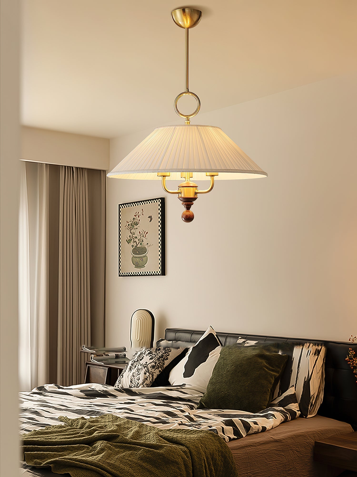 Marcellia Contemporary Wood Pendant Light