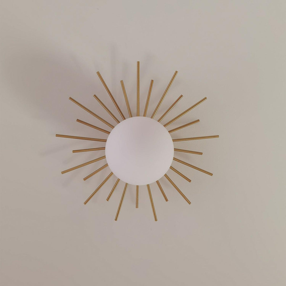 Solara Ceiling Lamp Brass Starburst Glam Modern