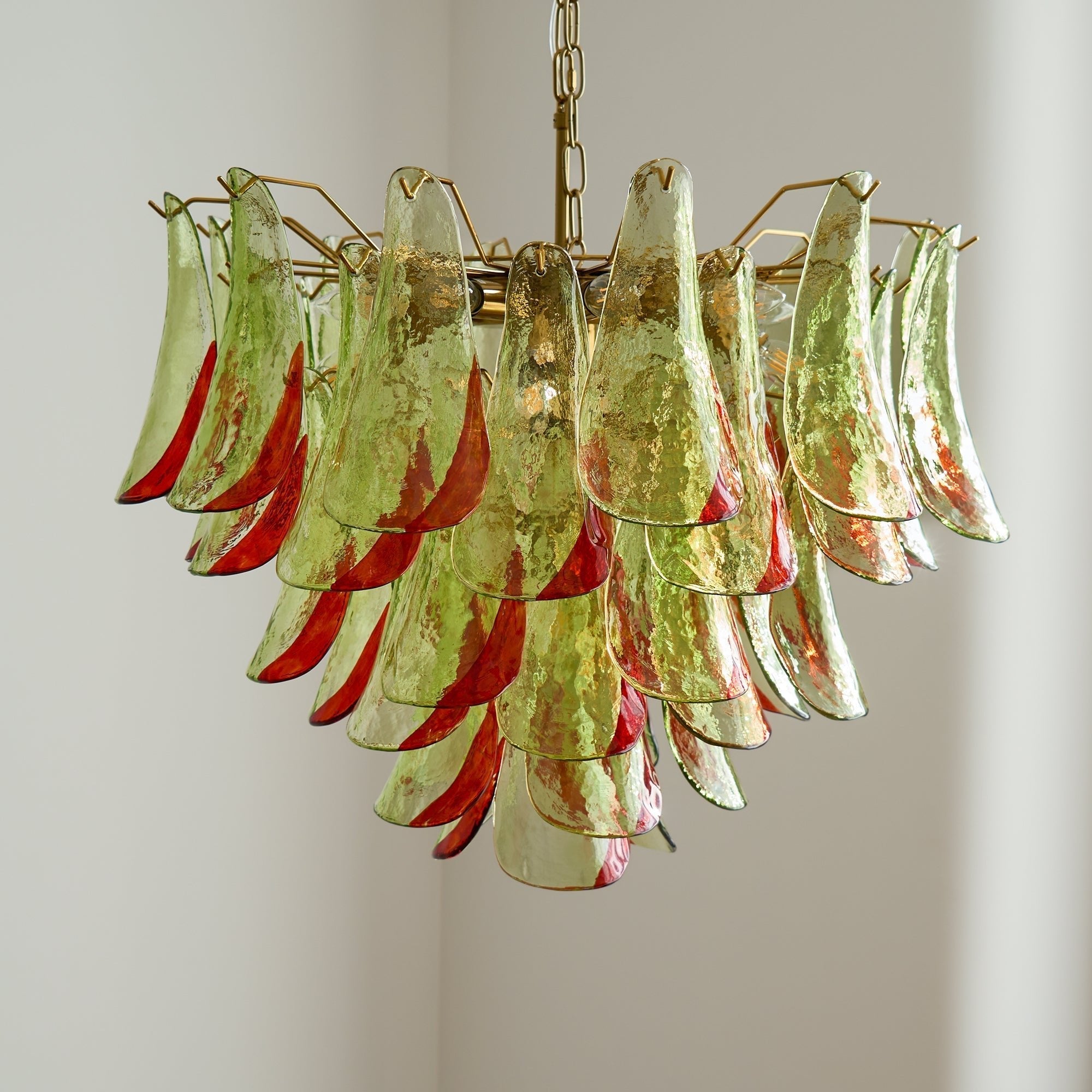 Aurora Chandelier Murano Glass Petal Elegant
