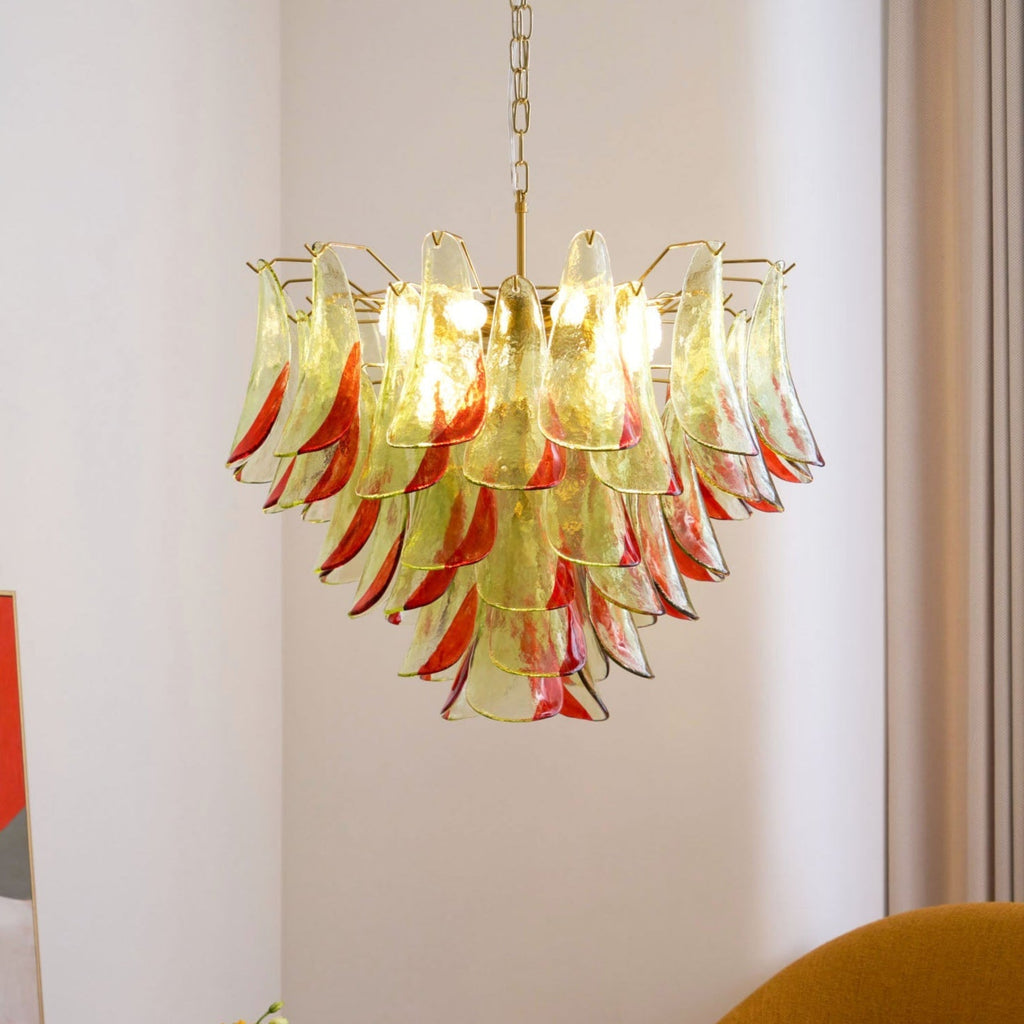 Aurora Chandelier Murano Glass Petal Elegant