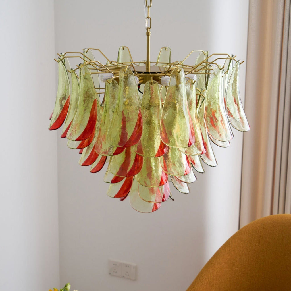 Aurora Chandelier Murano Glass Petal Elegant