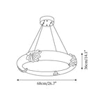 Marika Chandelier Plaster Circular Floral