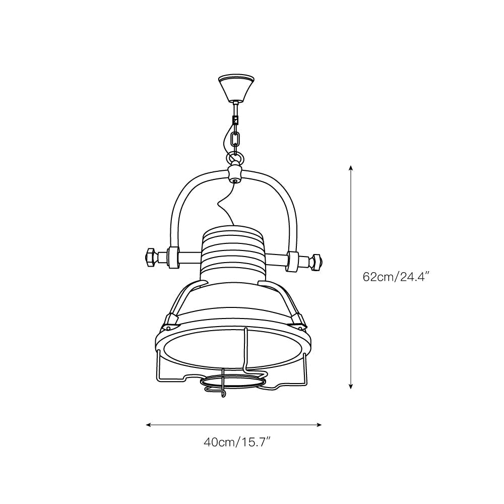 Evelor Vintage Industrial Pendant Light