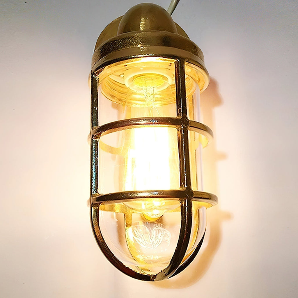 Evthaia Vintage Industrial Glass Wall Lamp