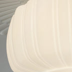 Solara Ceiling Light Opal Glass Fluted Dome Vintage
