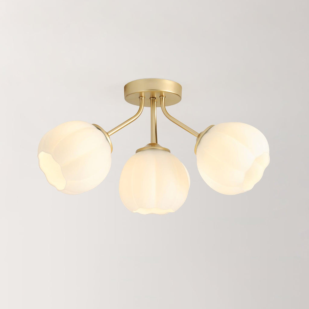 Ceiling Light Petal Globe Cluster Soft Glow Romantic Floral