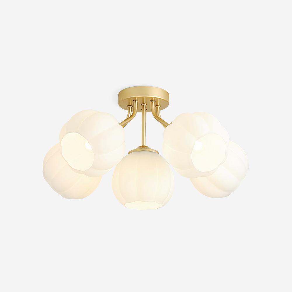 Ceiling Light Petal Globe Cluster Soft Glow Romantic Floral