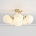 Ceiling Light Petal Globe Cluster Soft Glow Romantic Floral