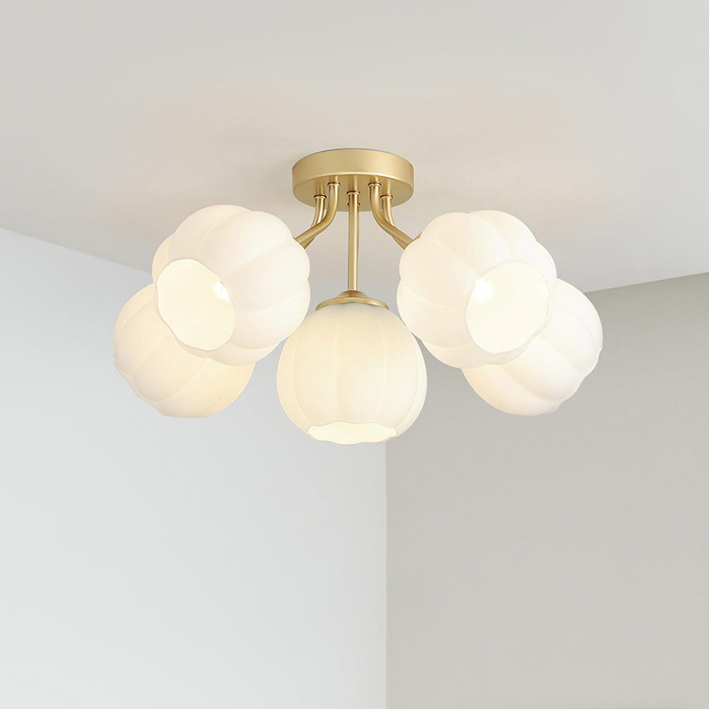 Ceiling Light Petal Globe Cluster Soft Glow Romantic Floral