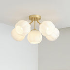 Ceiling Light Petal Globe Cluster Soft Glow Romantic Floral