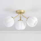 Ceiling Light Petal Globe Cluster Soft Glow Romantic Floral