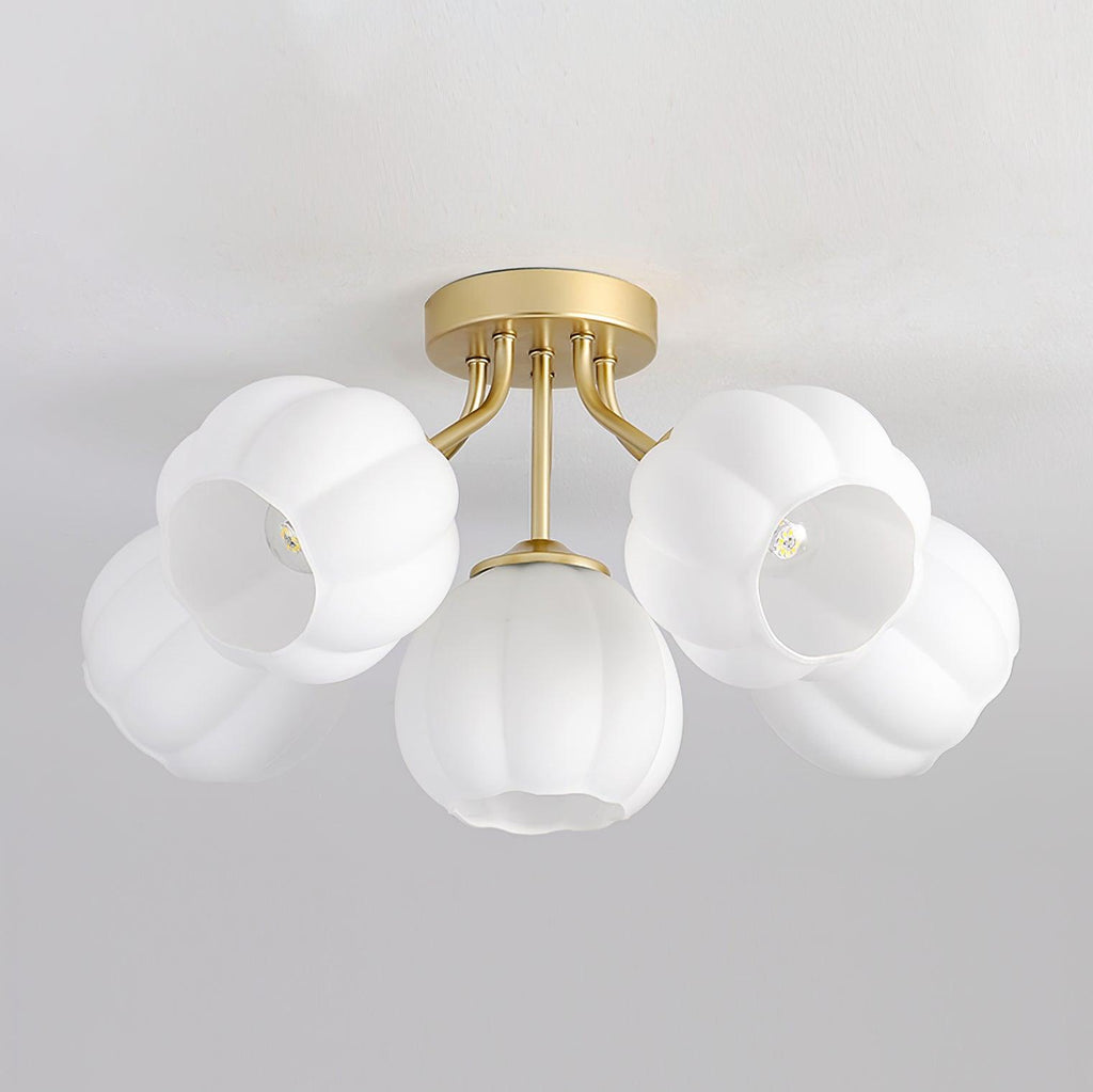 Ceiling Light Petal Globe Cluster Soft Glow Romantic Floral