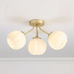 Ceiling Light Petal Globe Cluster Soft Glow Romantic Floral