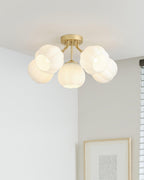 Ceiling Light Petal Globe Cluster Soft Glow Romantic Floral