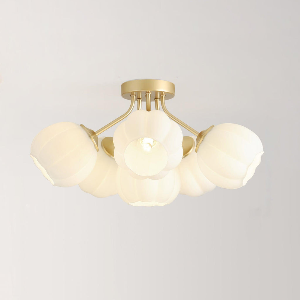 Ceiling Light Petal Globe Cluster Soft Glow Romantic Floral