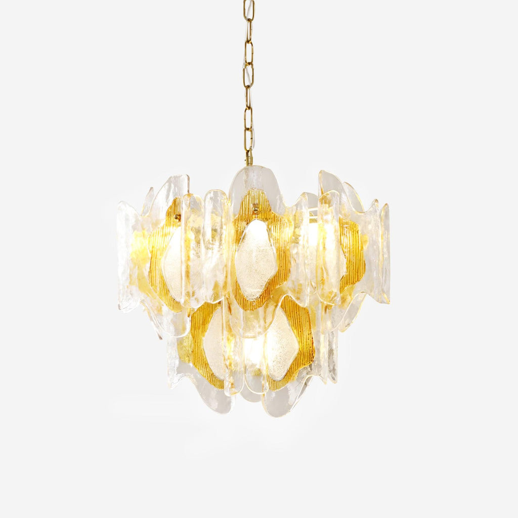 Marrina Chandelier Vintage Amber Glass Elegance