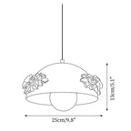 Masiero Pendant Lamp Rose-Embellished Dome