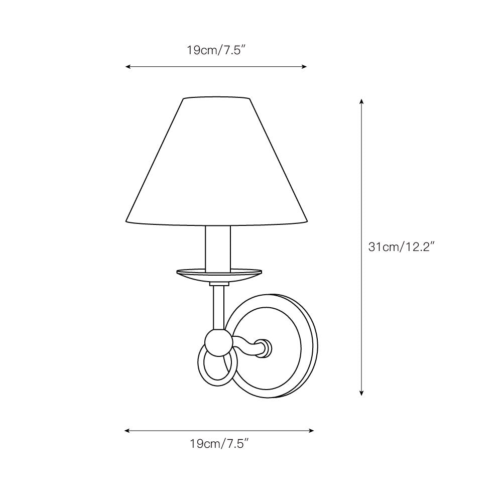 Erzoris Vintage Industrial Fabric Wall Lamp