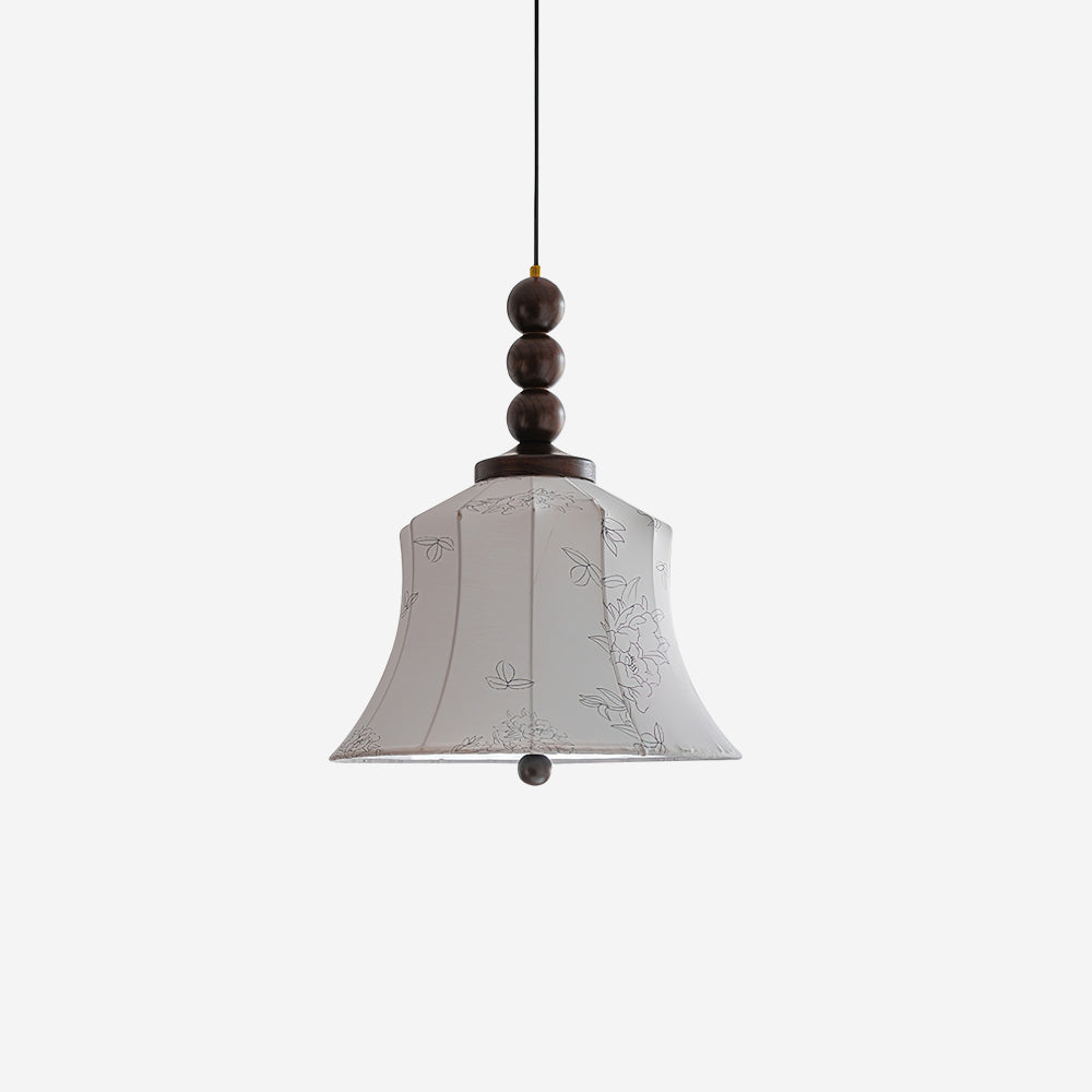Materia Pendant Lamp Line Art Floral Wood Rustic