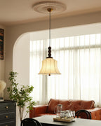Materia Pendant Lamp Line Art Floral Wood Rustic