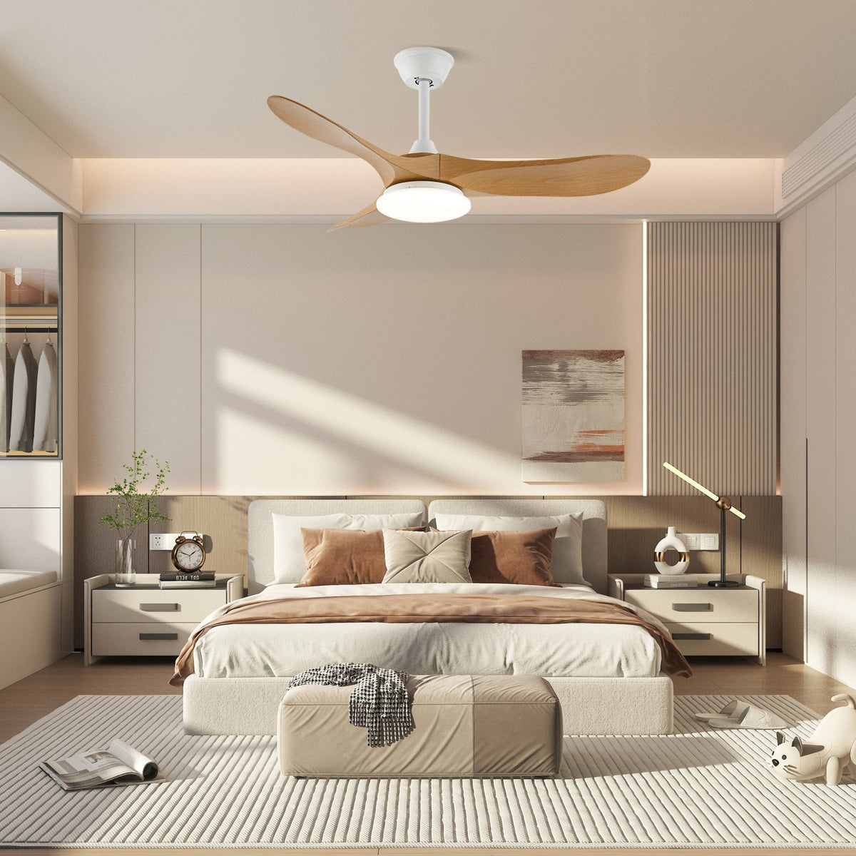 Aveline Modern Wood Ceiling Fan Light