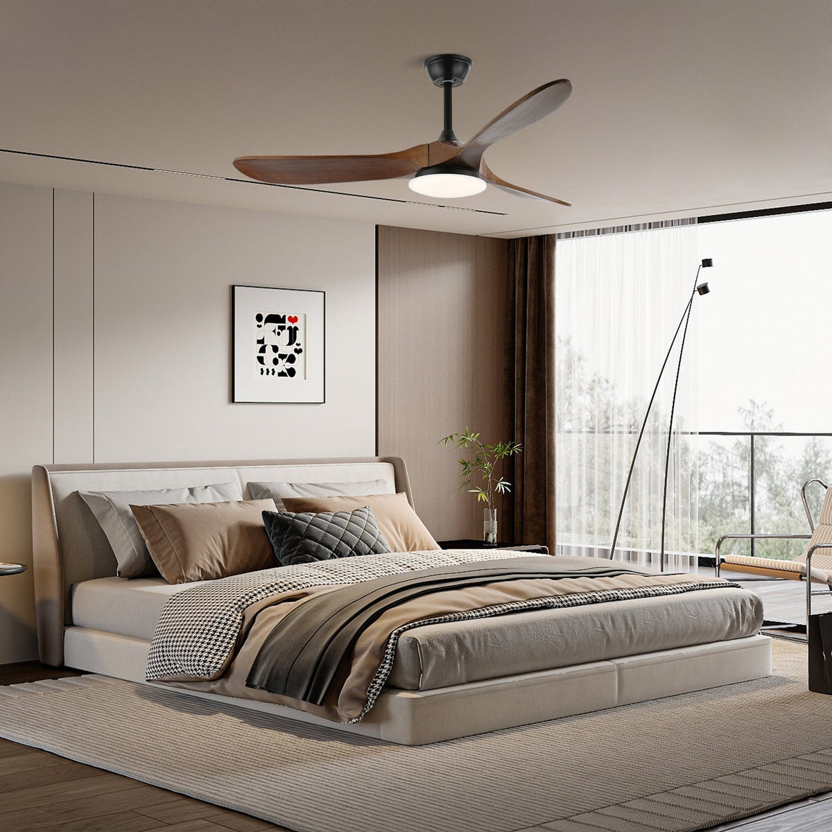 Elora Minimalist Ceiling Fan Light