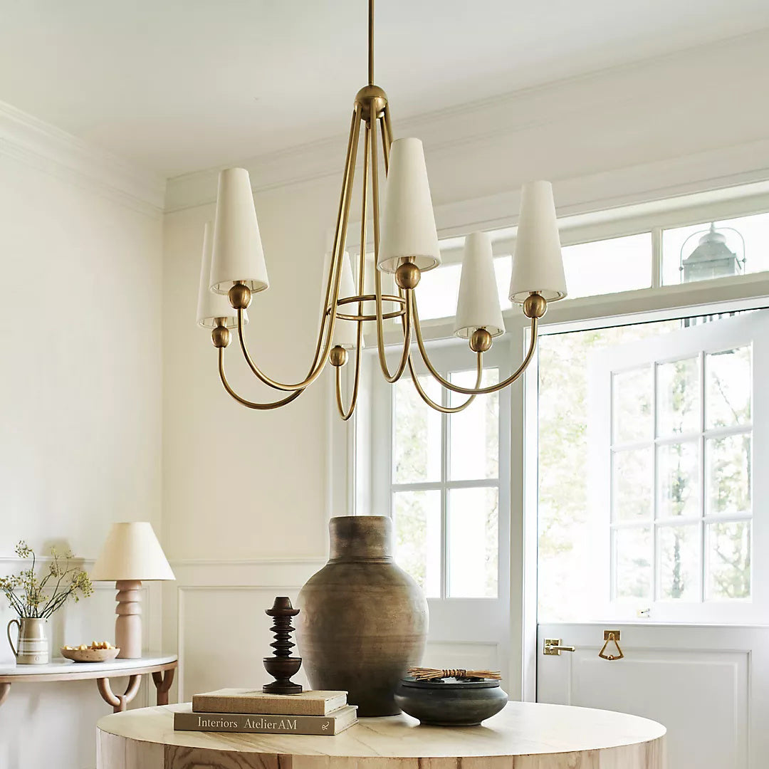 Calire Vintage Industrial Fabric Chandelier