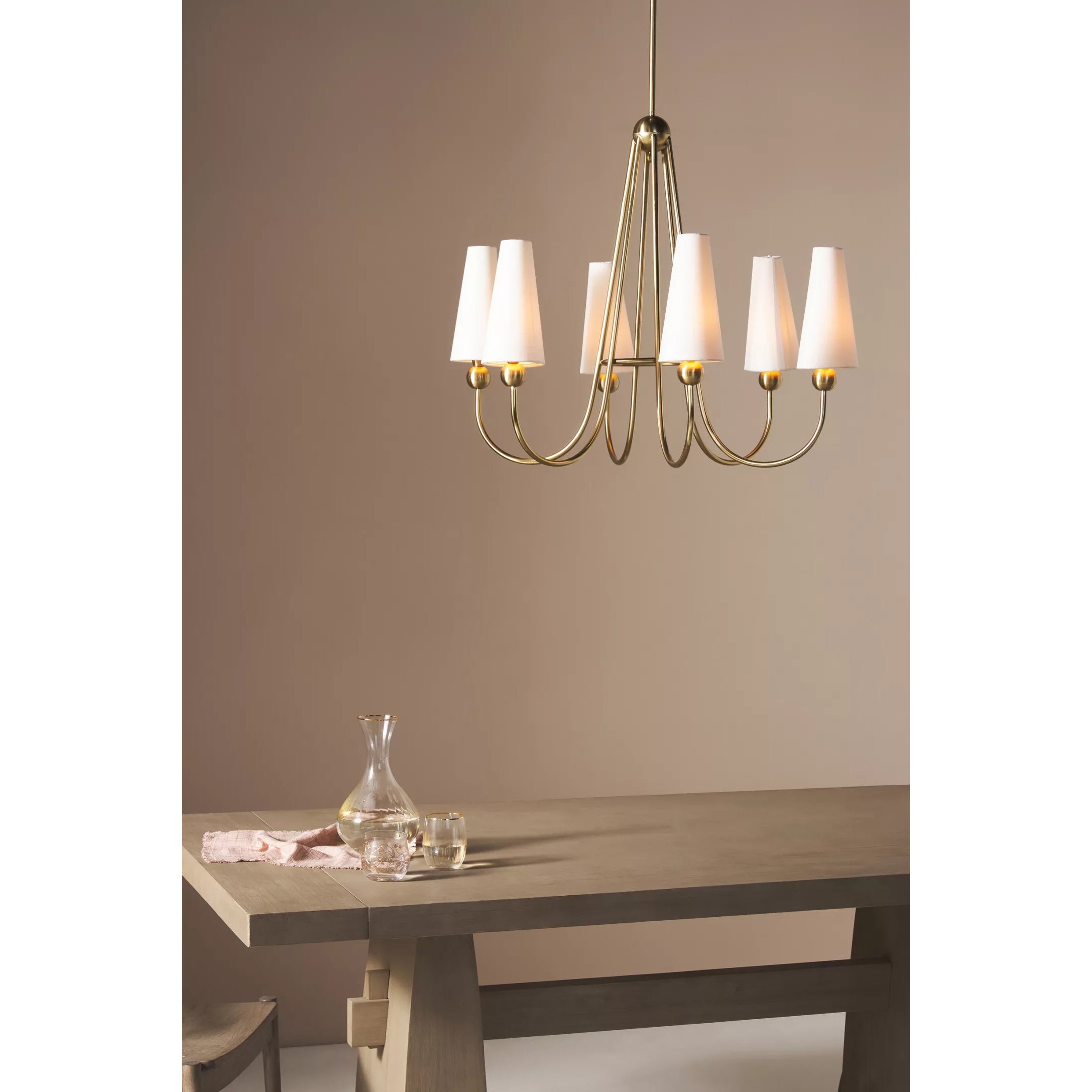 Calire Vintage Industrial Fabric Chandelier