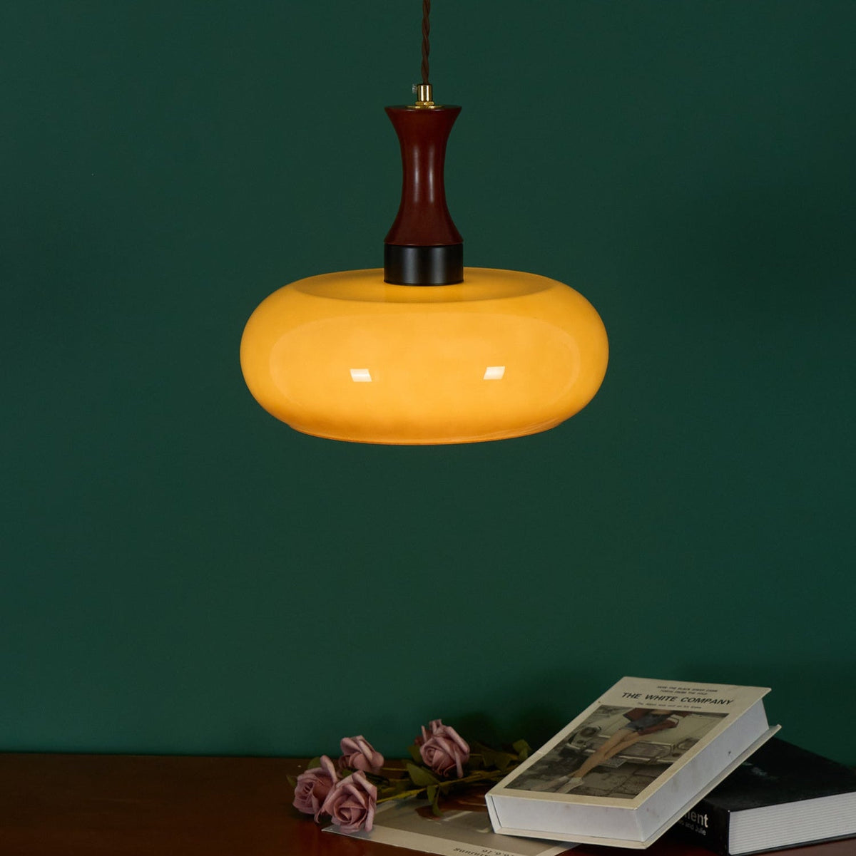 Valentina Vintage Glass Plug In Pendant Light