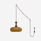 Valentina Vintage Glass Plug In Pendant Light