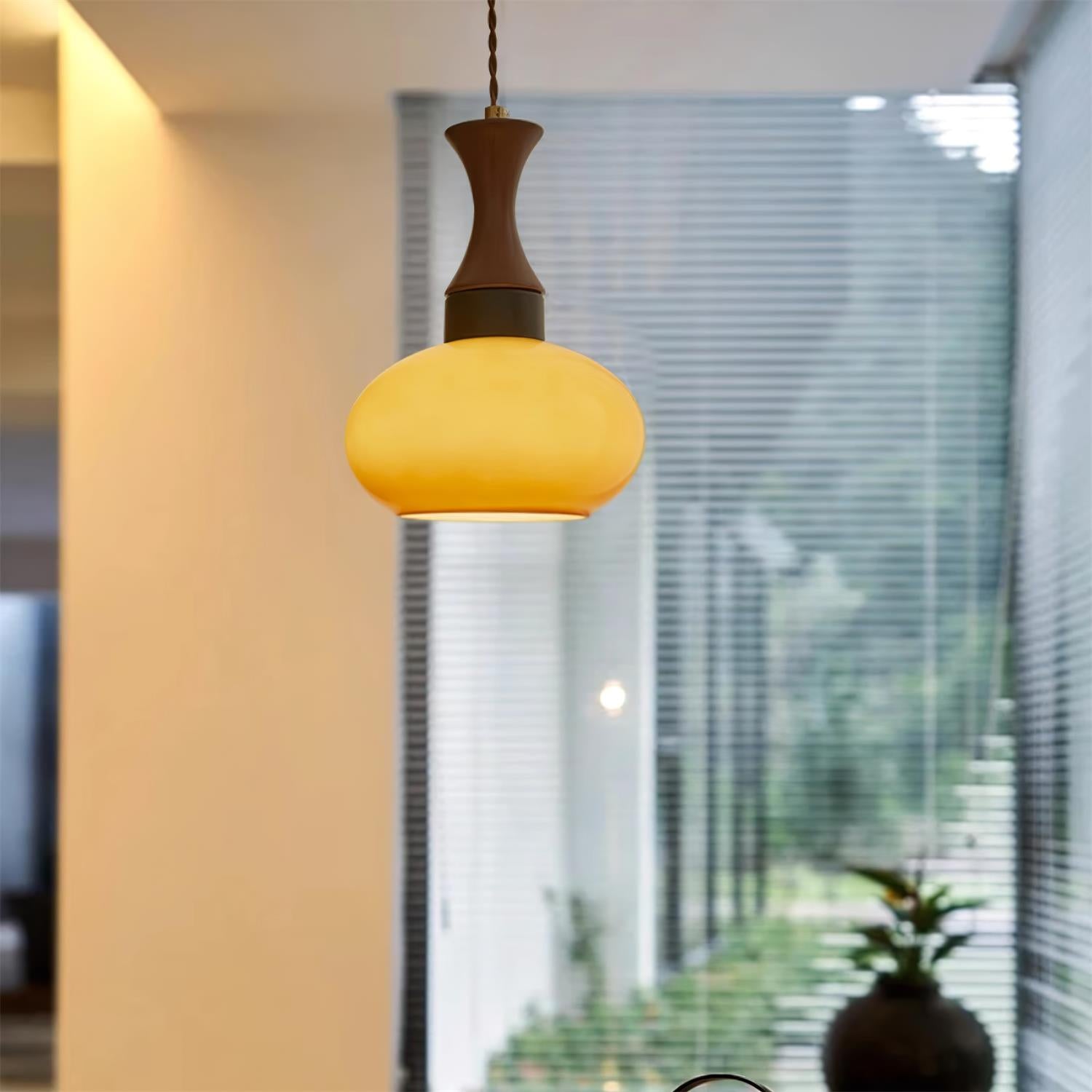 Valentina Vintage Glass Plug In Pendant Light