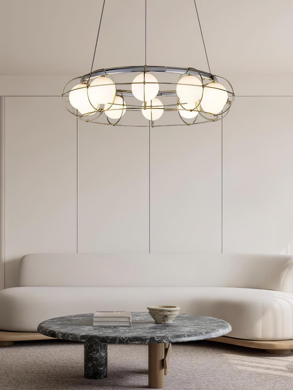 Mia Modern Glass Chandelier