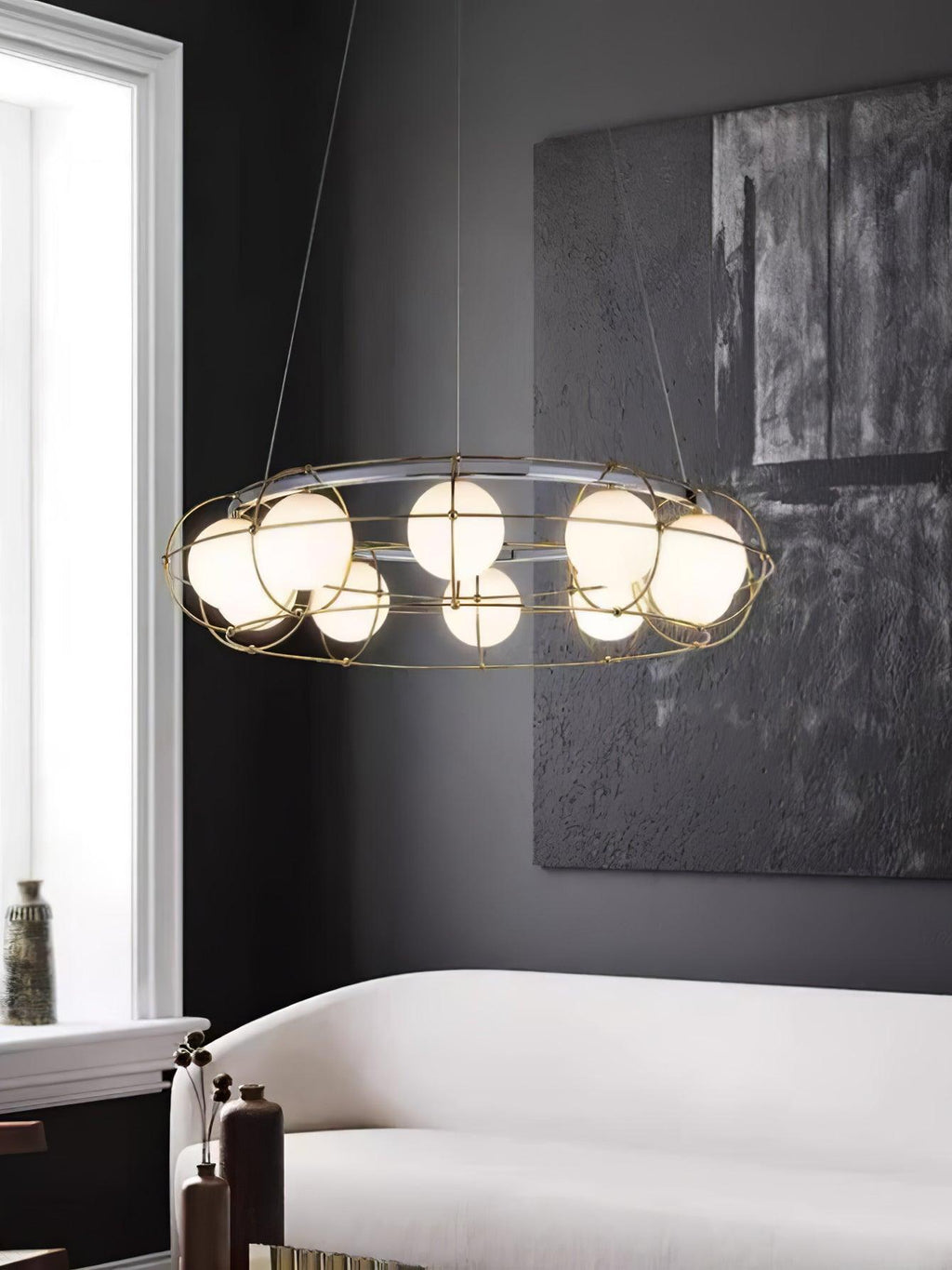 Mia Modern Glass Chandelier