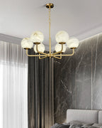 Erich Chandelier Alabaster Globe Elegance
